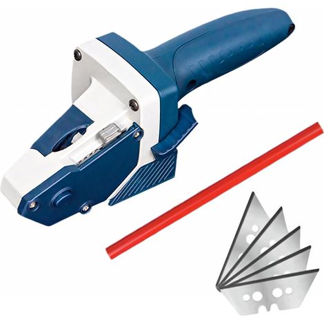 Couteau multifonction – 3-en-1 – Aluminium durable – 5 lames incluses – Pour gyproc, carton mousse, contreplaqué – Sécurisé – Précis (1/4)