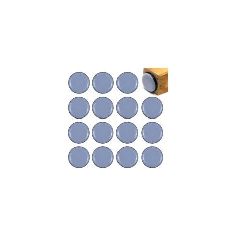 Remitery – Paquete de 20 deslizadores autoadhesivos de teflón para muebles – 25 mm de diámetro – Protección para suelos duros – Reducción de golpes y ruido – Crezuo