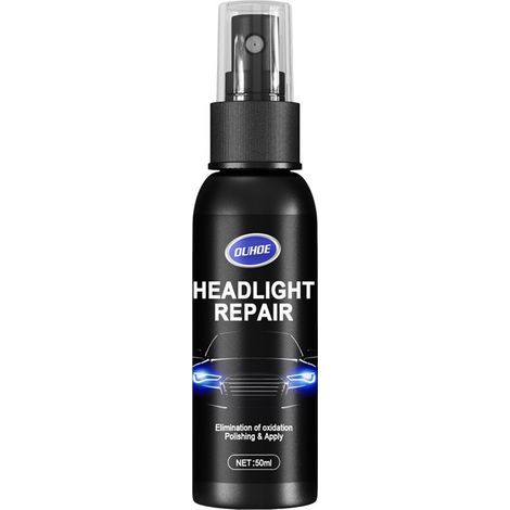 Spray d'entretien pour phares de voiture OUHOE - 50 ml (pour les rayures, le polissage, la réparation et la restauration des optiques de phares de voiture) -- DTEKGAZ (1/5)