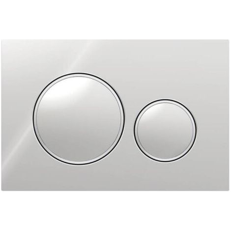 Pour plaque d'actionnement Geberit Sigma20 pour double chasse d'eau : chrome brillant, chrome mat (115.882.KH.1) (1/4)