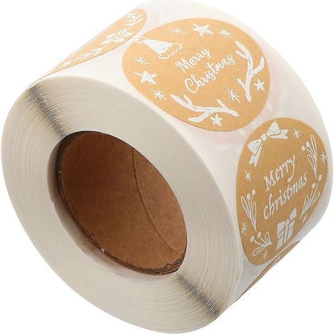 Autocollants adhésifs ronds beiges 3,8 cm (500 pièces), pour décoration cahiers et loisirs créatifs (1/5)