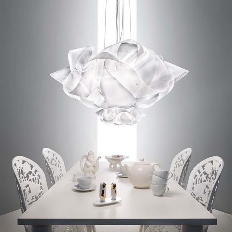 [GEBRAUCHT] B-Ware Slamp Fabula Pendelleuchte klar 60 cm 5x12W dimmbar E27 Lentiflex (1/2)