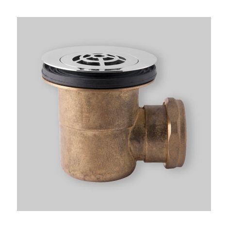 Piletta In Ottone Cromo Per Piatto Doccia Con Foro Ø 60 Ø 80 X 1" 1/2 (1/4)