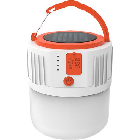 Lampe de camping rechargeable à énergie solaire, pour l'extérieurdirigéLampe de camping, lampe de tente d'urgence, blanche, taille moyenne.vingt-quatrelampe (1/5)
