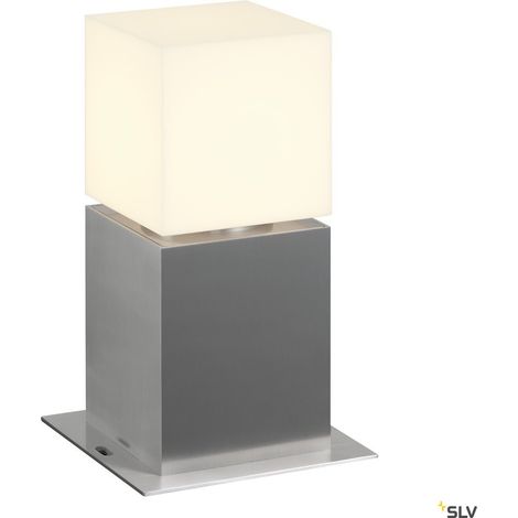 Borne extérieure SQUARE POLE 30 inox E27 20W max IP44 inox 304 - SLV - 1000344