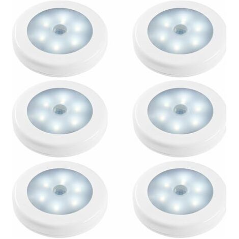 LaBlanc – Nachtlampen mit Bewegungssensor, 6 Stück, aktionsaktivierte LED-Leuchten mit Helligkeitssensor in der Dunkelheit für Schlafzimmer, Toilette, Küche, Flur, Schrank, Kleiderschrank, Treppe