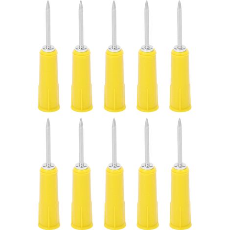 Lot de 10 fils de sonde à fiche banane, finition PVC, broches d'adaptation isolées de 2 mm/0,08 po à 4 mm/0,16 po, adaptés aux multimètres, jaunes. (1/5)