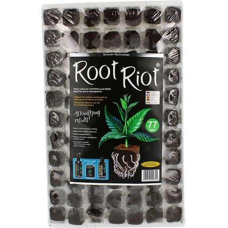 ROOT RIOT plateau de 77 bouchons de bouturage - Growth Technology