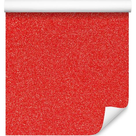 Carta da parati rossa glitterata, sfondo rosso per soggiorno e camera da letto 50x1000 cm (1/5)