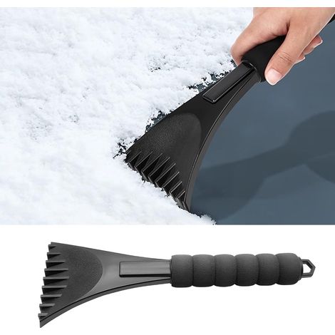 Grattoir à glace pour vitres de voiture - Dégivreur d'hiver sans rayures - Poignée en mousse pour le givre et la glace - Universel pour voitures, camions et SUV - Accessoire d'hiver - 1 pièce (1/5)