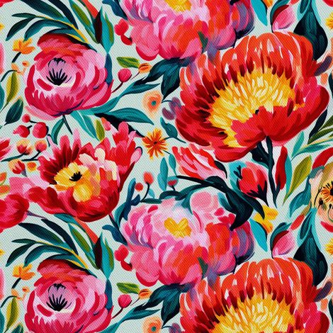 Tela decorativa Oxford para exteriores - Flores - DX3015 (1/5)