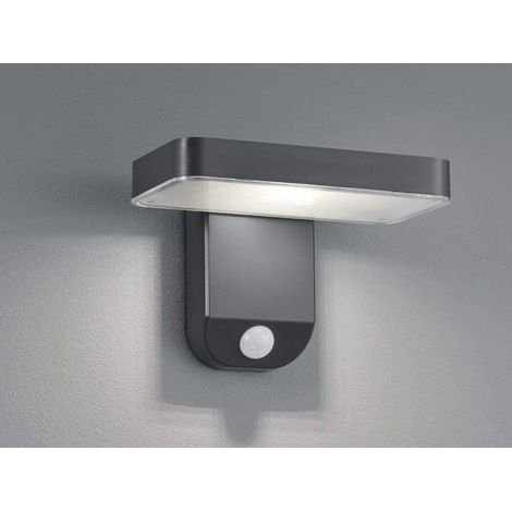 LED Solar Wandleuchte Außenleuchte ESQUEL mit Bewegungsmelder in Anthrazit (1/5)