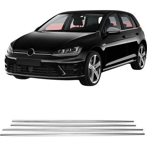 Listelli decorativi per finestrini laterali, acciaio inox, cromati, Volkswagen Golf VII 2012-2020 (1/5)