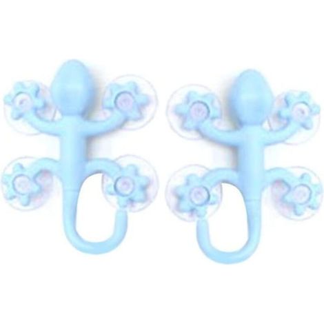 Childrens Coat Hooks 2pc Gecko Shape Wall Hook Hanger with 4 Suction Cup for Nursery Bedroom Key Umbrella Towel Cap Coat Holder