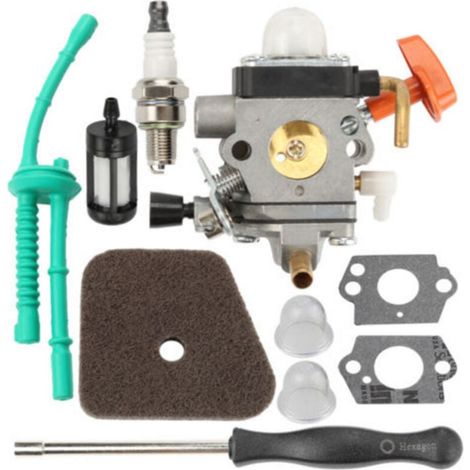 Vergaser für STIHL FS90 FS110 HT101 FS130 FS100 FS110R KM110R KM130 HL100 HT100 FS100RX FS130R FS87 FS100R KM90 KM90R KM100 KM110 KM130R Freischneider mit Zündkerze usw. (1/4)