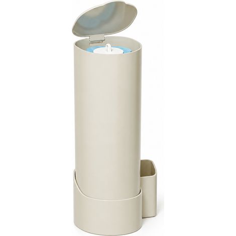 Brosse WC Jetable avec Support Beige, Manche et 18 Têtes de Nettoyage avec Solution Nettoyante (1/5)