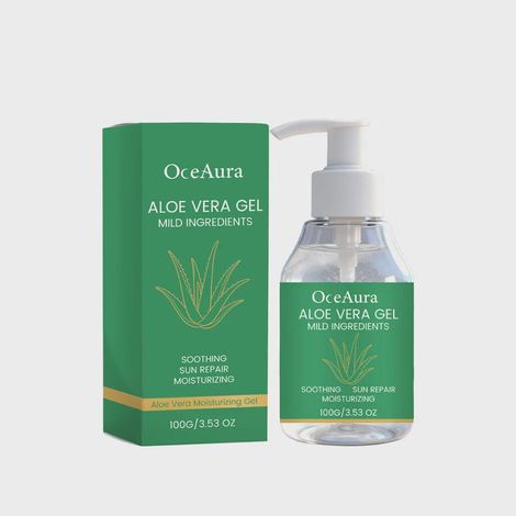 Gel hydratant à l'aloe vera pour le corps et le visage, soin apaisant aux extraits naturels (100g)