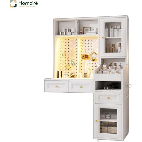 Colonnes de rangement multicolore avec port USB en mdf 100 x 45 x 156 cm HOMAIRE (1/5)