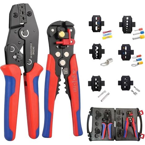 Kit Pince à Sertir et Dénudeur de Fils, 0.25-10mm² (1/5)