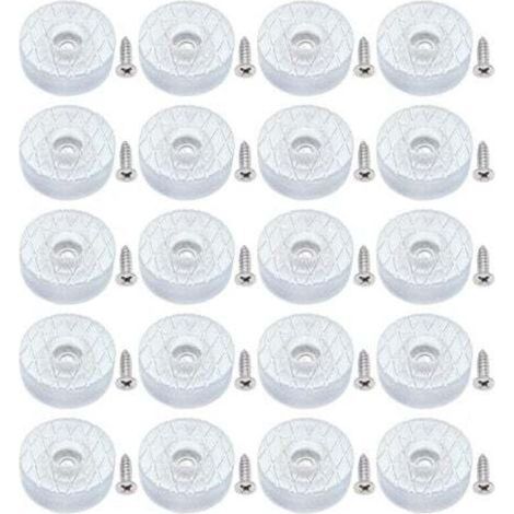 [JAMAIS UTILISÉ] 20 patins de protection de sol ronds en silicone de 30 mm, antidérapants et silencieux, avec vis, adaptés aux pieds de canapé, coussins de chaise (1/4)
