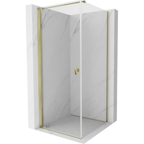 Mexen Mist-B cabine de douche pivotante 100 x 100 cm, transparent, or - 8A2T-100-100-50-00 (1/5)
