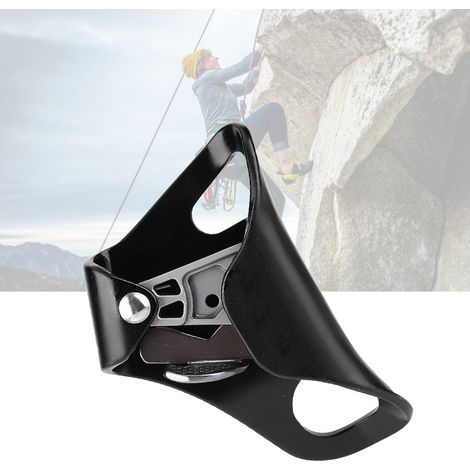 Bruststeigklemme für Bergsteigen, Kletterausrüstung, Abseilausrüstung, Seilklemme für 8-13 mm (Schwarz) (1/5)