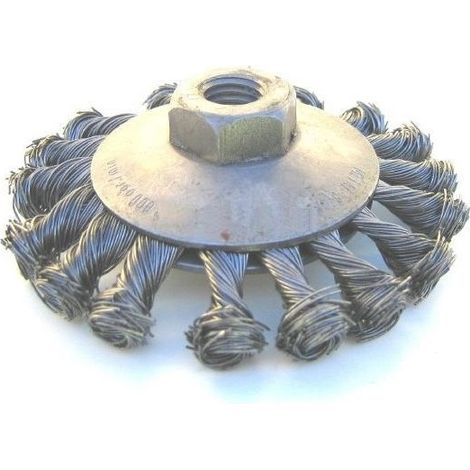 Scheibenwinkelbürste, Stahldraht, geflochten M-14, FI100MM - SZ TK 100 S
