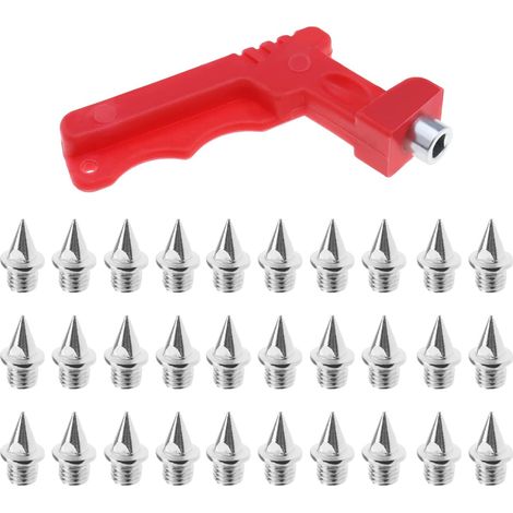 30 Stück 7 mm Spikes für Laufschuhe mit Stollenschlüssel, Ersatz-Stahlspikes für Sportschuhe, Weitsprung, Leichtathletik, Sprint (1/5)