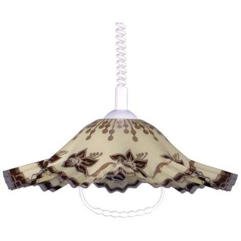 Suspension chapeau crème/brun Ø44 Kaja Lambada K-3267