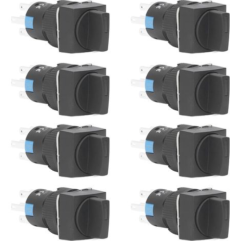 Sélecteur rotatif 25 pièces auto-verrouillant 3 vitesses avec voyant lumineux 16mm carré 12V BEM-LA16-22XD/31-F (Rouge) (1/5)