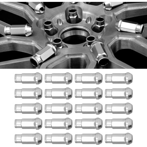 Satz mit 20 Radmuttern M121,5 inklusive Schraubenschlüssel, silber (1/5)