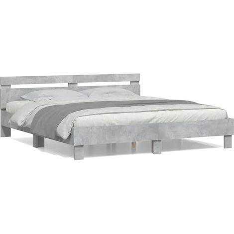 Maison Exclusive - Giroletto Testiera Grigio Cemento 180x200 cm Legno Multistrato (1/5)