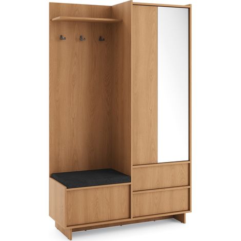 Selsey Yasumi - Kleiderschrank, Karamell-Eiche, 125 cm (1/5)