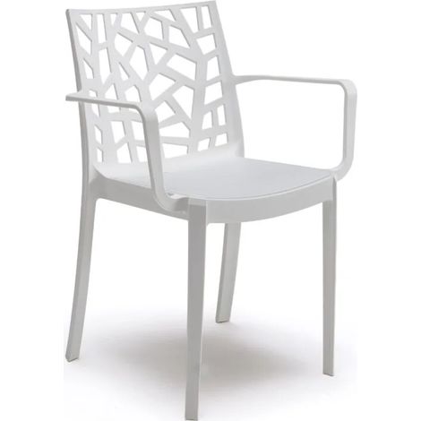 SEDIA IN POLIPROPILENE 'MATRIX ARMCHAIR' bianco - BICA