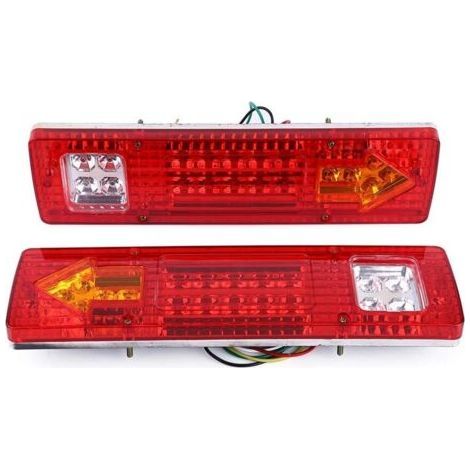 kit Feux Remorque Led, Lot de 2 feux arrière 19 LED pour voiture, camion, remorque, van - Étanche 12 V (1/5)