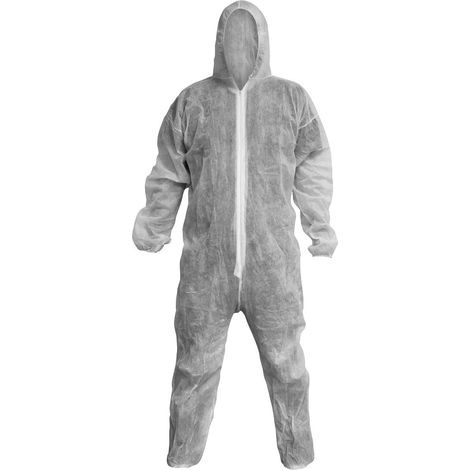 Sealey 9601L Worksafe Disposable Coverall, White - Large (1/3)