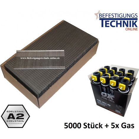 Nägel Brads 18mm rostfrei Gas Paslode IM65 IM250 F16 Makita GF600SE Tjep TF 16/64 5,0M-EN14264