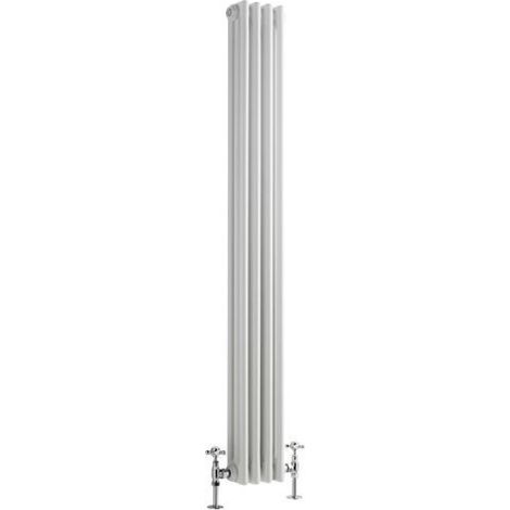 Milano Windsor White Cast Iron Style Triple Column Vertical Radiator - 1500mm x 200mm (1/5)
