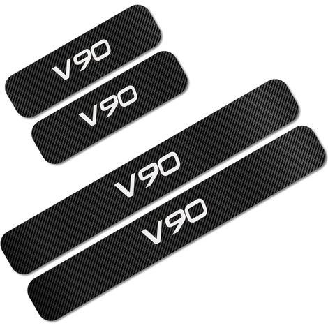 (Pour V90) Lot de 4 autocollants de protection de seuil de porte pour Volvo XC90,XC60 T6,S60,XC40,V40,V60,V50,S40 AWD,V90 et S90 (1/3)