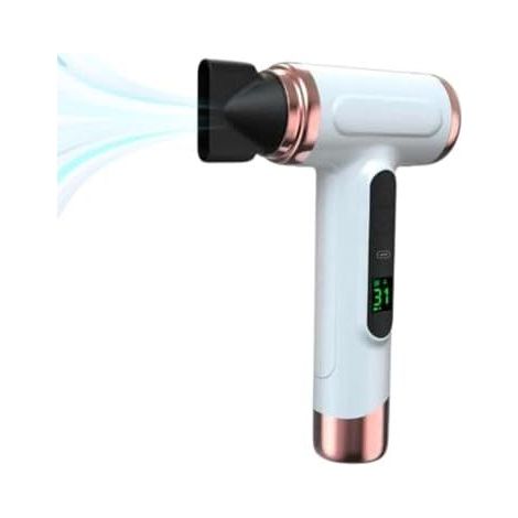 Sèche-cheveux alimenté par Batterie 15 000 MAh, Sèche-cheveux sans Fil, Sèche-cheveux Portable Rechargeable par USB avec Chargement USB, Vent Froid et Chaud 200 W pour Dortoir (1/5)