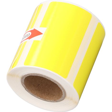 Papier pour imprimante thermique 50 x 30 mm, imperméable, résistant à l'huile, impression sans encre, étiquettes thermiques vierges, fournitures de bureau, jaune (1/5)