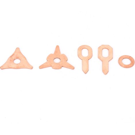 Kit de 110 anneaux de débosselage triangulaires et ronds pour réparation et soudage de carrosserie automobile (1/5)
