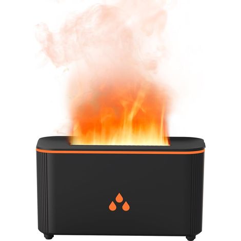 Mini-Aromatherapie-Luftbefeuchter, Top Fill 160ml, Ultraschall-Kaltnebel, leise, 7 LED-Farben & bunte Flammen, Nachtlicht, Aromatherapie-Funktion, automatische Abschaltung, für Schlafzimmer/Büro/Zuhau (1/5)