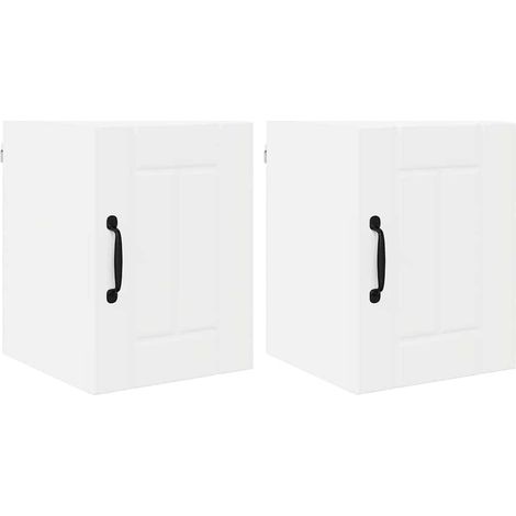 Meubles de Rangement,Armoire de cuisine avec étagère 2 pcs Blanc 30 x 31 x 40 cm CFW552333 (1/5)
