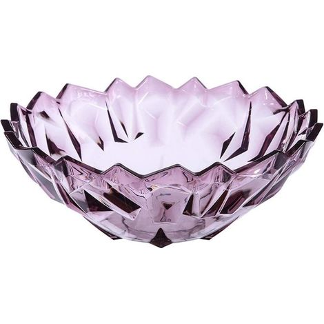 Assiette À Fruits - Plastique Transparent - Pour Fruits Secs Et Légumes - 24 X 9 Cm - Violet Cristal - 1 Pièce (1/3)