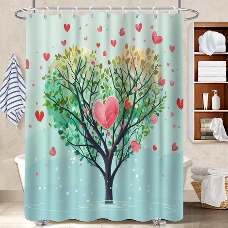 Rideau de bain en polyester 180x180 avec œillets rideau imperméable pour une déco qui inspire (1/5)