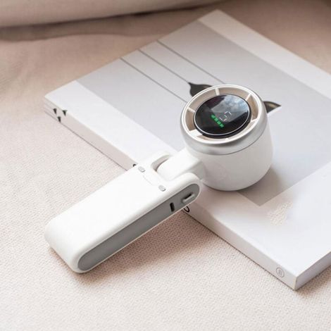 AMXCNOY Multifunktionaler, tragbarer Ventilator (3600 mAh) mit LED-Anzeige, kompakter Tisch- und Personenventilator, 5 Geschwindigkeitsstufen, 150° faltbar (1/5)