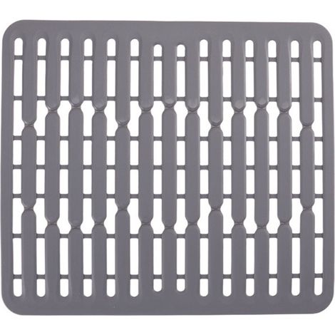 Tapis De Fond D'Évier - Silicone Sans PVC - 32.5 X 28.7 X 1.1 Cm - Pour Évier Double - 1 Pièce (1/5)