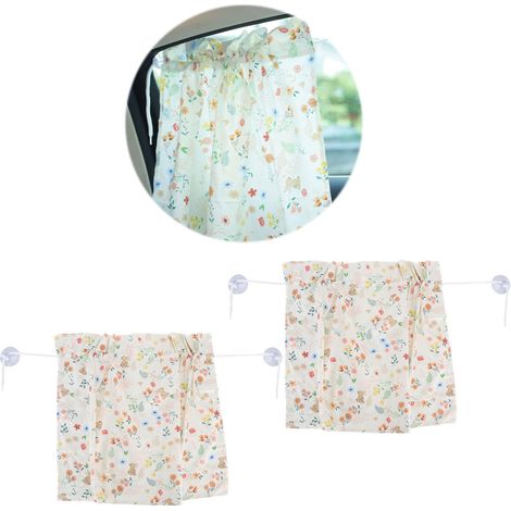 2 Stück Auto-Sonnenschutz Modell 1 Verstellbares Segeltuch 71x49 cm für Auto-Seitenfenster mit Saugnäpfen (1/5)