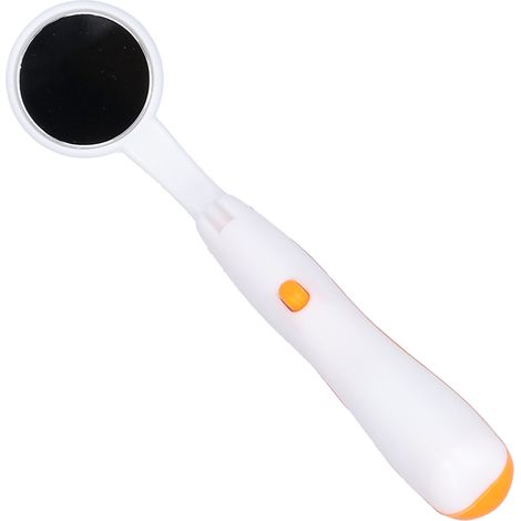 Miroir dentaire en plastique antibuée, lumière LED pour examen dentaire, miroir de soins buccaux (orange) (1/5)